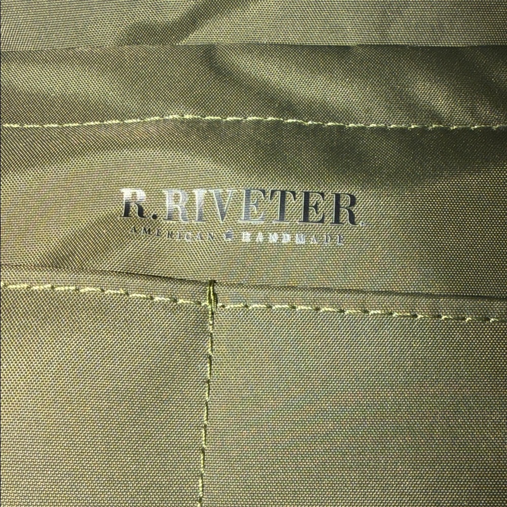 R. Riveter Olive Green BackPack Bag with Organizer Pocket - Picture 5 of 13